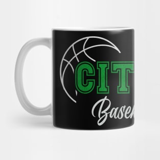 Classic Name City Vintage Styles Green Basketball Mug